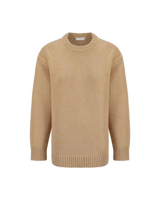 Chloé Round-Neck Knitwear in het Natural