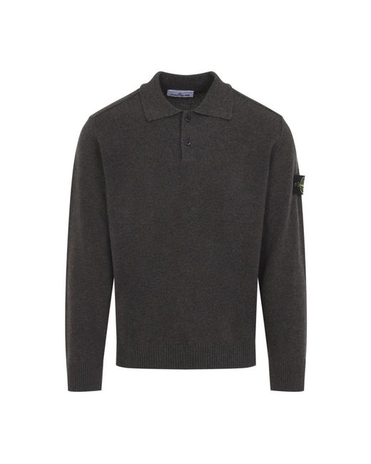 Stone Island Gray Polo Shirts for men