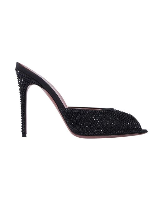 Paris Texas Blue Heeled Mules