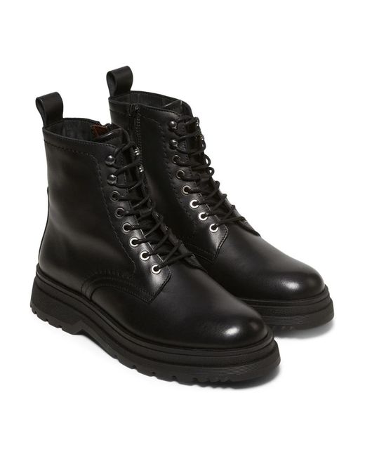 Marc O' Polo Black Lace-Up Boots for men