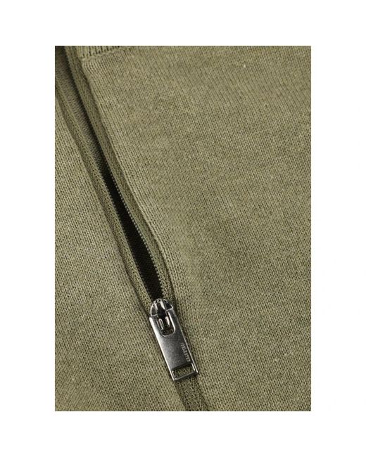 SELECTED Truien & Vesten ,Groen ,Katoen Slhberg Half Zip Cardigan Noos in het Green voor heren