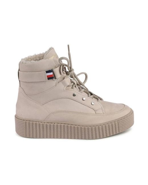 Tommy Hilfiger Gray Lace-Up Boots