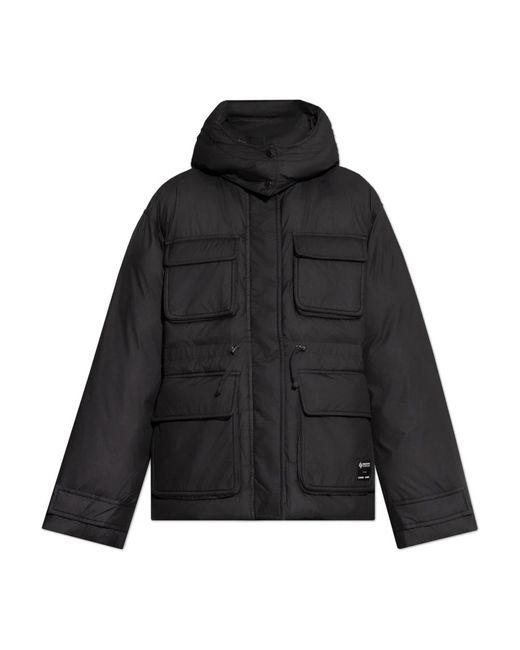 Samsøe & Samsøe Jassen ,Zwart ,Leer Padded Jacket Sahanna in het Black