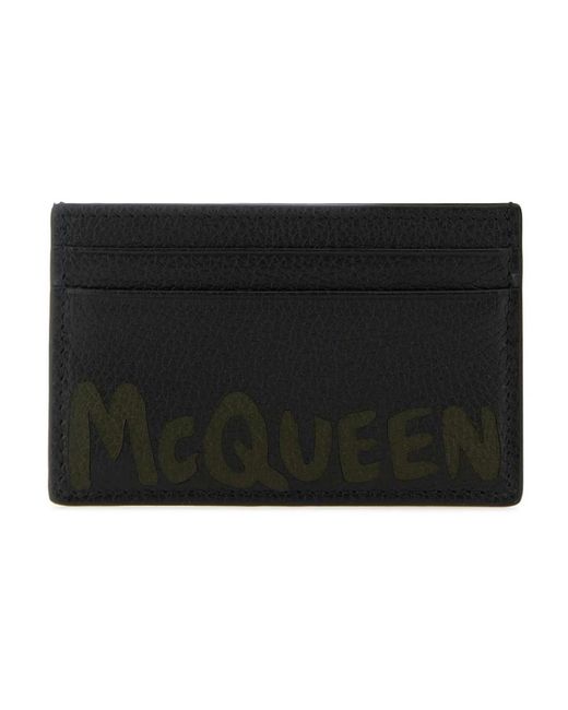 McQueen Lederkartenhalter mit fächern in Black für Herren