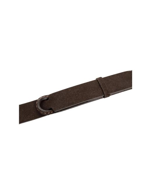 Orciani Hartvormige Suède Riem, Bruin, Interlocking Sluiting in het Brown voor heren