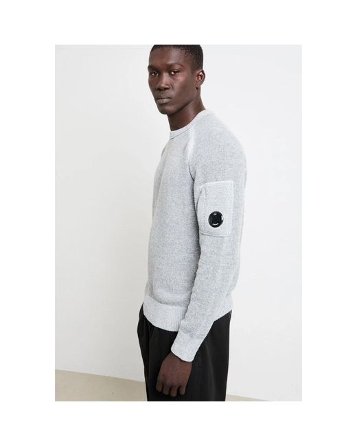 Round-Neck Knitwear C P Company de hombre de color Gray
