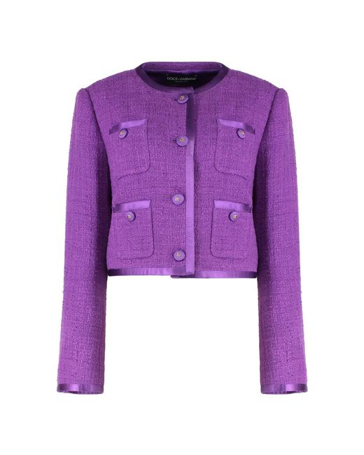 Tweed Jackets Dolce & Gabbana en coloris Purple