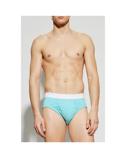 Tom Ford Ondergoed ,Blauw ,Katoen Logo Briefs in het Blue voor heren