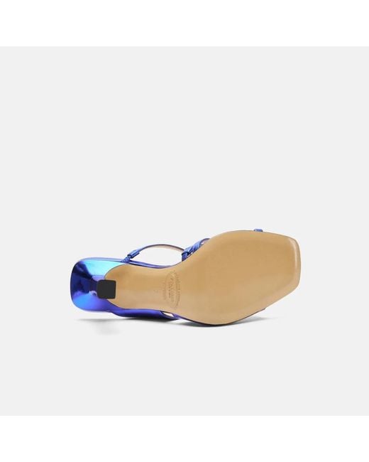 Scarosso Blue Heeled Mules