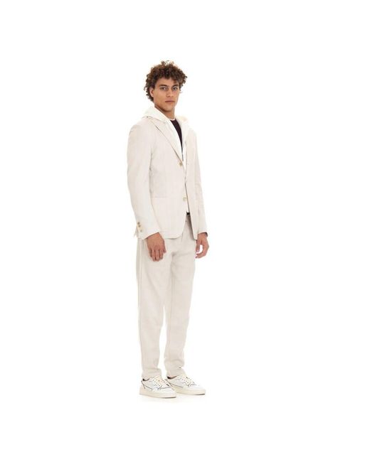 Eleventy Horn Button Jacke Mit Abnehmbarem Davantino in White für Herren