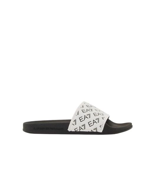 EA7 Weiße Flip-Flops & Slider in White für Herren