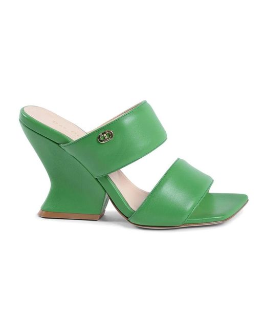 Dee Ocleppo Green Heeled Mules