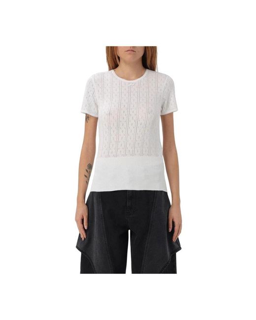 J.W. Anderson White Weiße Strickoberteil
