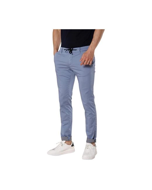 Mason's Blue Slim-Fit Trousers for men