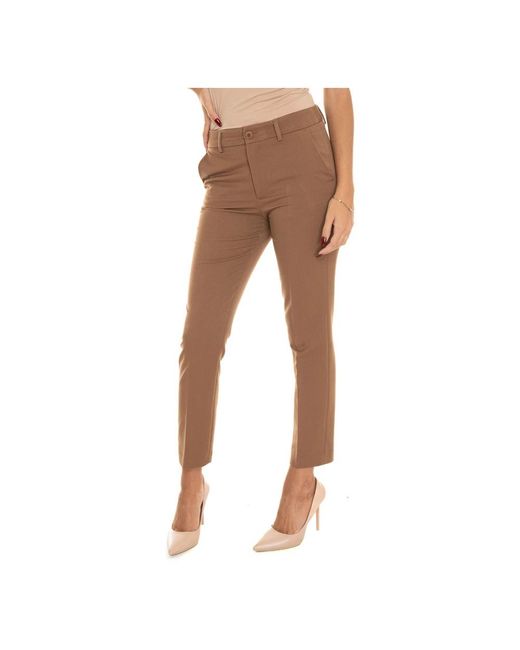 Liu Jo Brown Slim-Fit Trousers