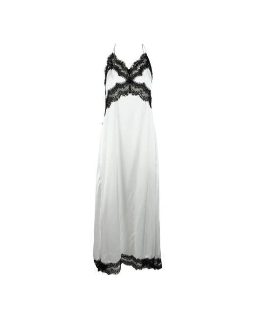 MSGM Lange Onderjurk Polyestermodel in het White