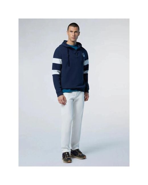 North Sails Blue Zip-Throughs for men