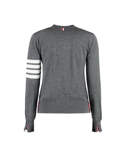 Thom Browne Gray Round-Neck Knitwear