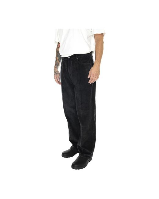 Obey Black Straight Trousers for men