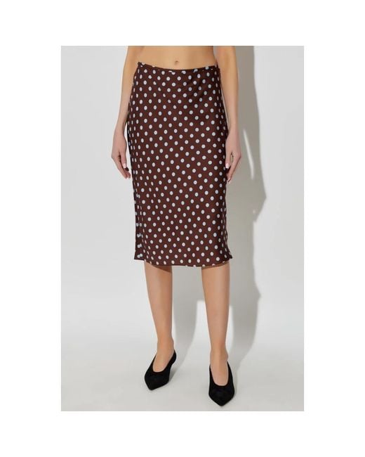 Posse Rokken ,Bruin ,Leer Leo Skirt in het Brown