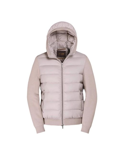 Moorer Jassen ,Katoen Lenz-S3L Pearl Bomber Jacket in het Pink voor heren