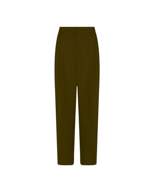 Elisabetta Franchi Green Slim-Fit Trousers