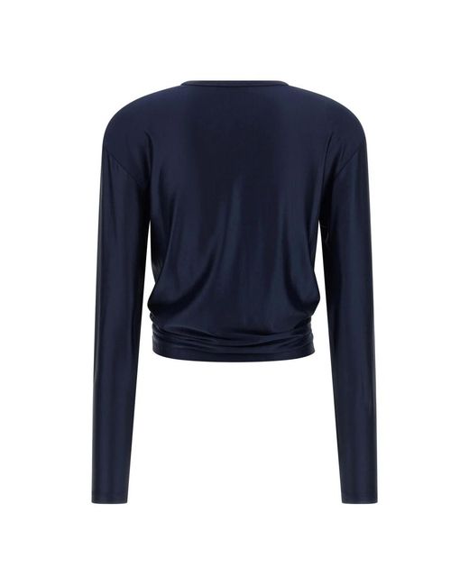 Rabanne Blue Long Sleeve T-Shirts