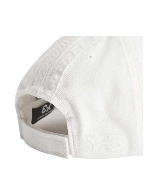 Y-3 Accessoires ,Wit ,Stripes Cap in het White voor heren