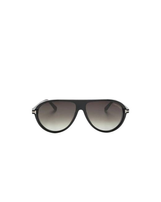 Tom Ford Moderne schwarze piloten-sonnenbrille in Gray für Herren