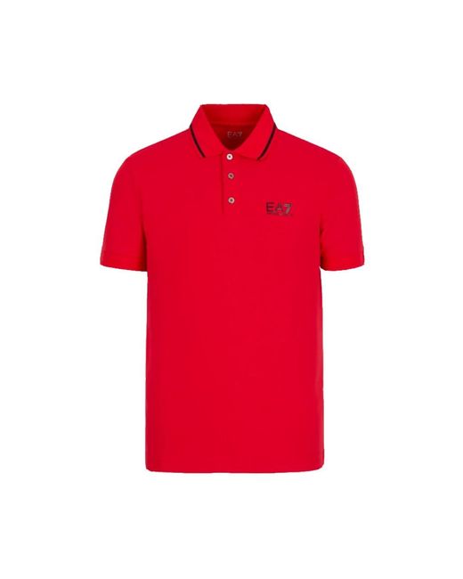 EA7 Red Polo Shirts for men