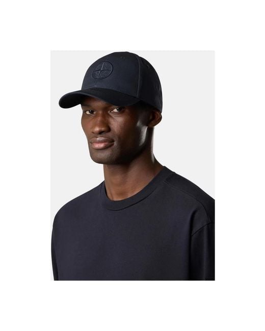 Caps di Stone Island in Blue da Uomo