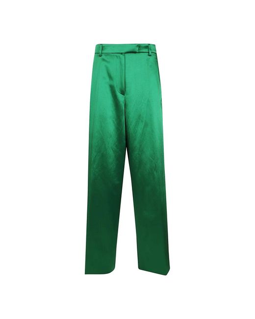Dries Van Noten Green Wide Trousers