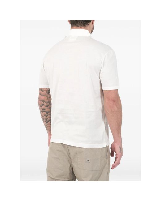 C P Company White Polo Shirts for men