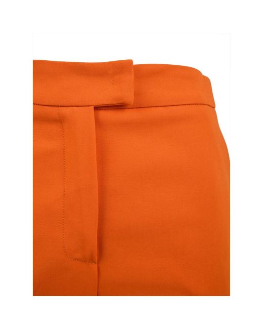 Beatrice B. Orange Straight Trousers