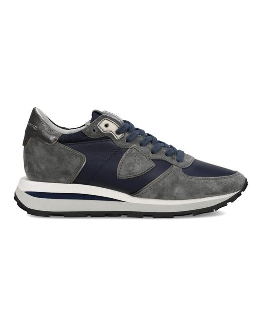 Philippe Model Schoenen ,Veelkleurig ,Leer Sneakers Trpx Haute Running in het Blue