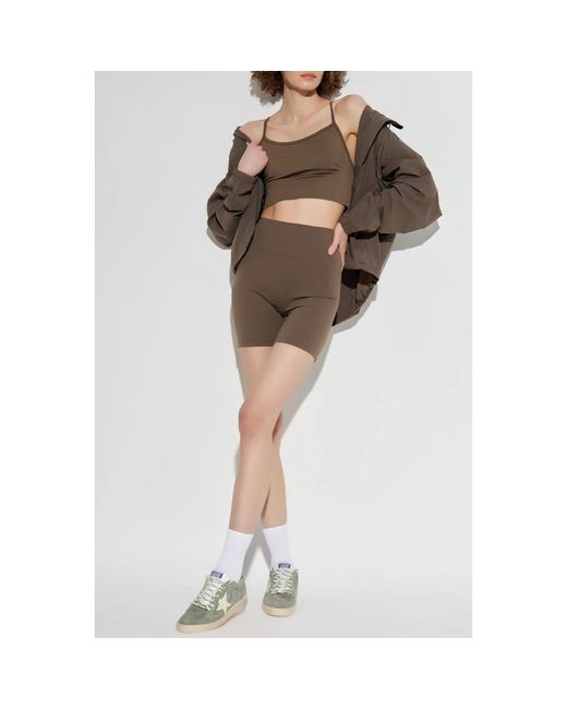 Rethinkit Studios Fitness ,Bruin ,Nylon Bike Shorts Butter Soft in het Brown