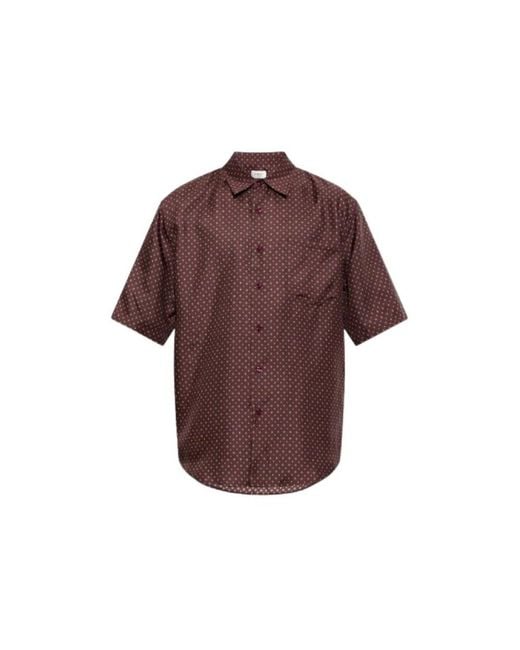 Saint Laurent Brown Short Sleeve Shirts for men