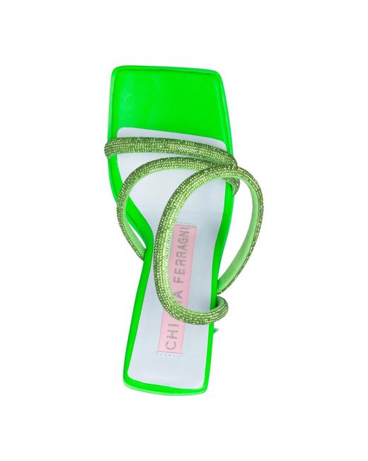 Chiara Ferragni Green Sandalen mit hohem Absatz