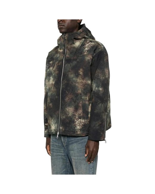 Cole Buxton Jassen ,Groen ,Leer Cropped Parka in het Black voor heren