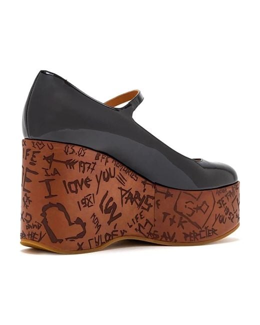 Chloé Brown Wedges