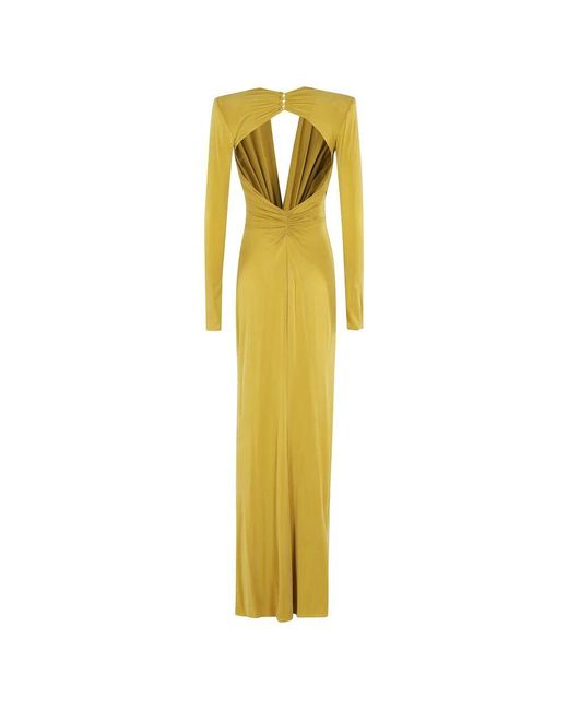 Elisabetta Franchi Yellow Elegantes kleid für besondere anlässe