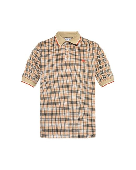 Burberry Natural Polo Shirts for men