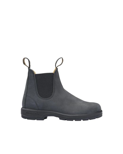 Blundstone Rustikale schwarze chelsea boots aus leder in Blue für Herren