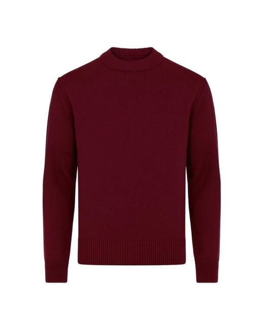 Paolo Pecora Merinowollen Trui Loose Fit in het Red voor heren