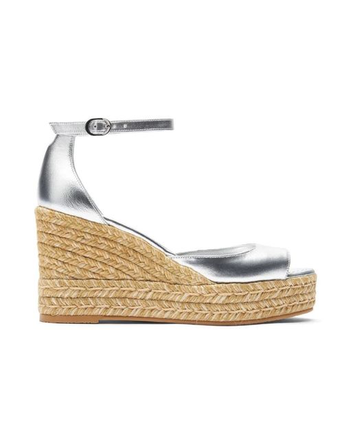 Stuart Weitzman Nudistia Espadrille Wedge in het Metallic