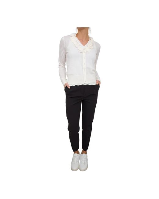 Blugirl Blumarine Truien & Vesten ,Wit ,Wol Witte Breisels in het White