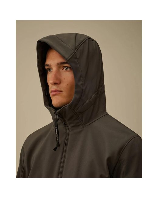 C P Company Jassen ,Grijs ,Polyester Shell-R Hooded Jacket in het Green voor heren