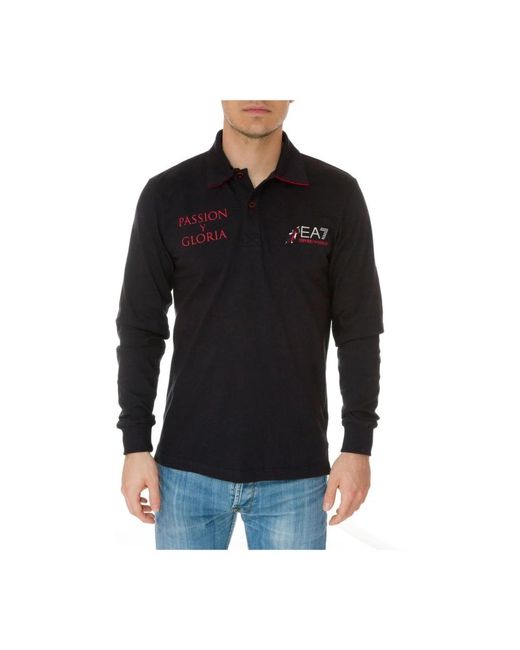 Emporio Armani Black Polo Shirts for men