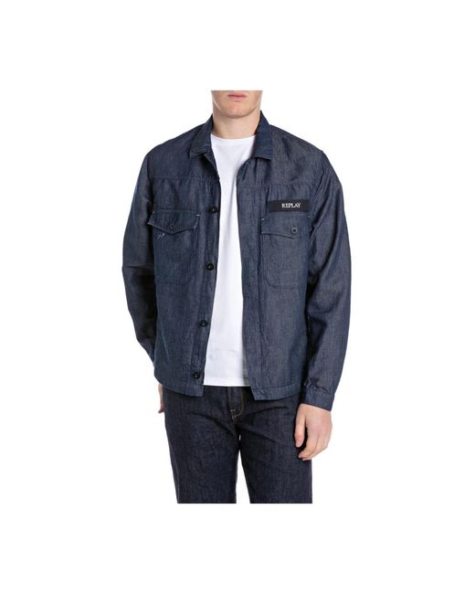 Replay Denim Jacke Urbaner Stil in Blue für Herren