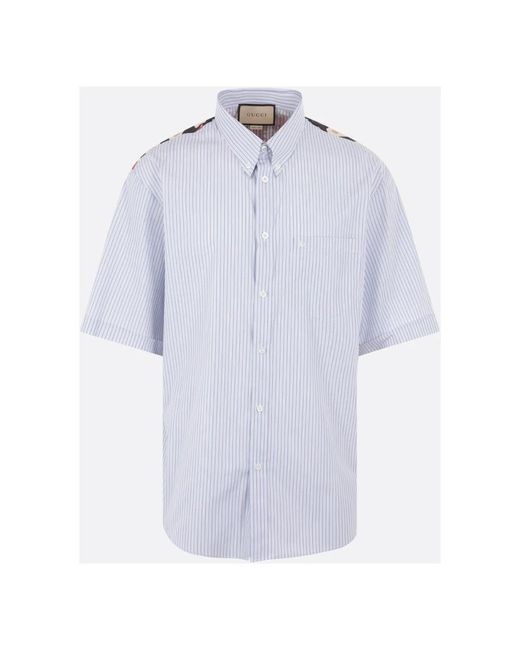 Gucci Blue Short Sleeve Shirts for men